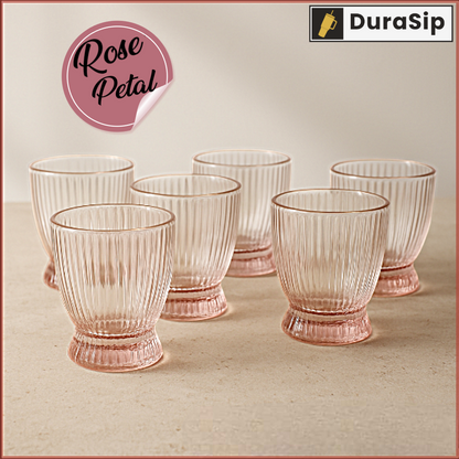 🌹 DuraSip Rose Petal – Set of 2 Gradient Pink 280ml Glasses | Premium Drinkware for Elegant Dining