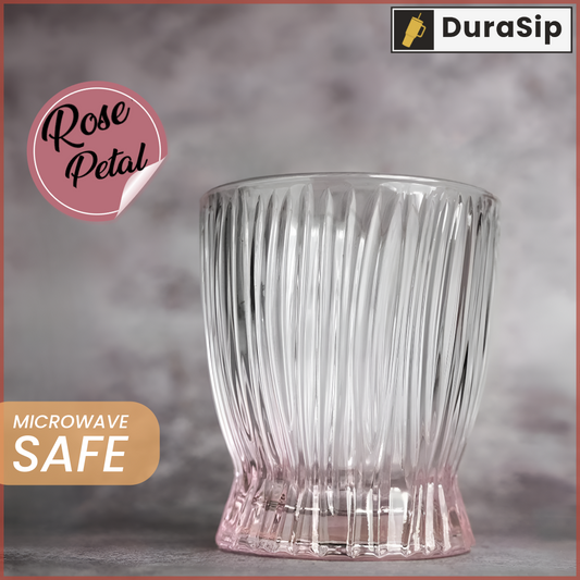 🌹 DuraSip Rose Petal – Set of 2 Gradient Pink 280ml Glasses | Premium Drinkware for Elegant Dining