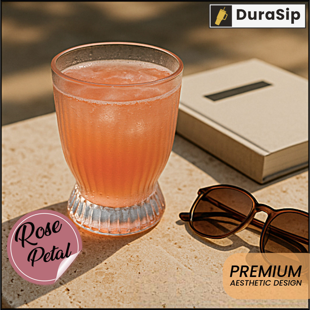 🌹 DuraSip Rose Petal – Set of 2 Gradient Pink 280ml Glasses | Premium Drinkware for Elegant Dining