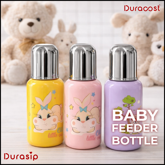 DuraCast® Tiny Tales Infant Feeder Bottle – SUS 304 Stainless Steel, BPA-Free, Baby Feeding Bottle