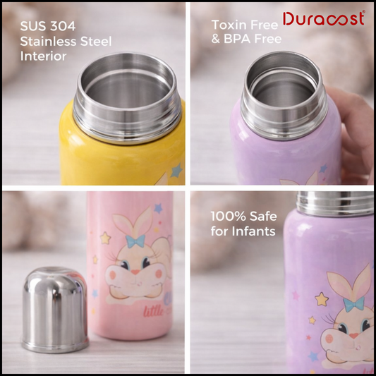 DuraCast® Tiny Tales Infant Feeder Bottle – SUS 304 Stainless Steel, BPA-Free, Baby Feeding Bottle