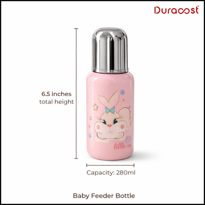 DuraCast® Tiny Tales Infant Feeder Bottle – SUS 304 Stainless Steel, BPA-Free, Baby Feeding Bottle
