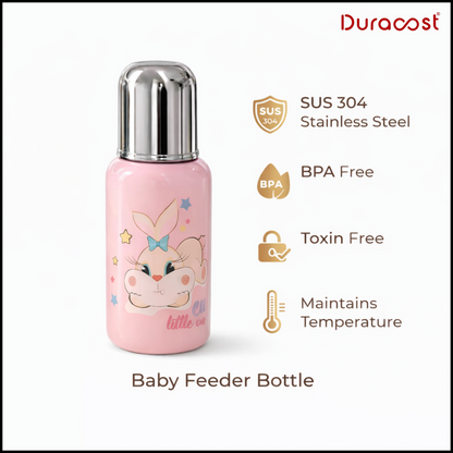 DuraCast® Tiny Tales Infant Feeder Bottle – SUS 304 Stainless Steel, BPA-Free, Baby Feeding Bottle