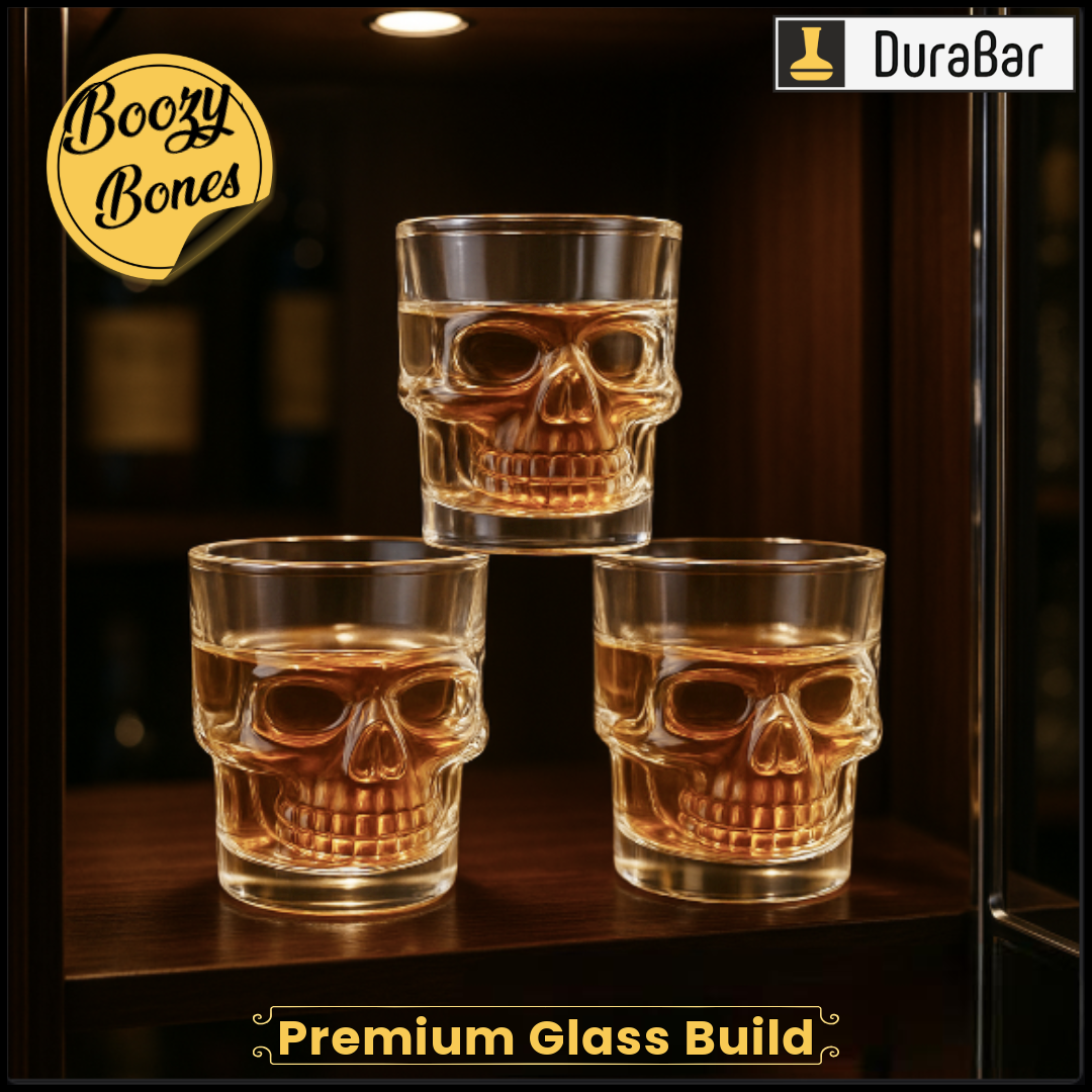 💀 DuraBar Boozy Bones – 60ml Skull Shot Glasses for Bold Parties (Set of 6)