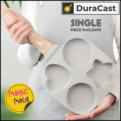 DuraCast Magic Mold – Granite Pan with Fun Shaped Cavities for Kids' Creative Cooking
