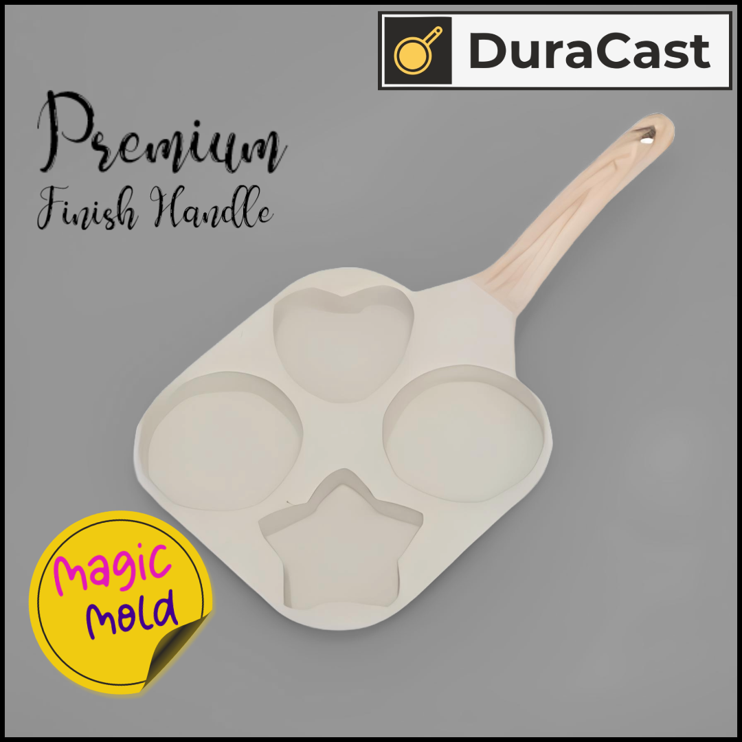 DuraCast Magic Mold – Granite Pan with Fun Shaped Cavities for Kids' Creative Cooking