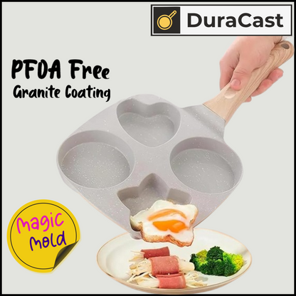 DuraCast Magic Mold – Granite Pan with Fun Shaped Cavities for Kids' Creative Cooking