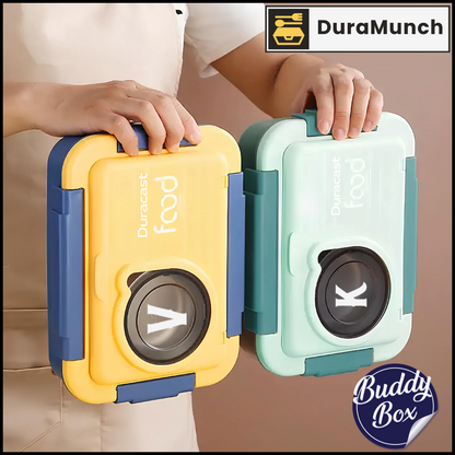 DuraMunch Buddy Box – Personalized 1000ml Kids Lunch Box with Stainless Steel & Leakproof Design