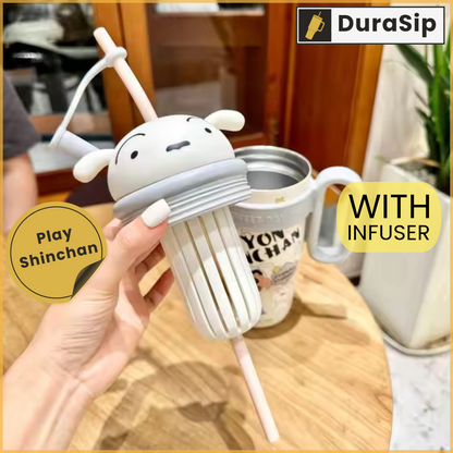 DuraSip Play Shinchan – 900ml Premium Insulated Bottle with 3D Character Top