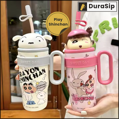 DuraSip Play Shinchan – 900ml Premium Insulated Bottle with 3D Character Top