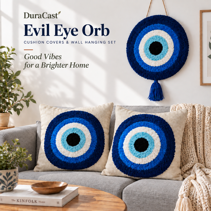 DuraCast® Evil Eye Orb – Tufted Cushion Covers & Wall Hanging Set