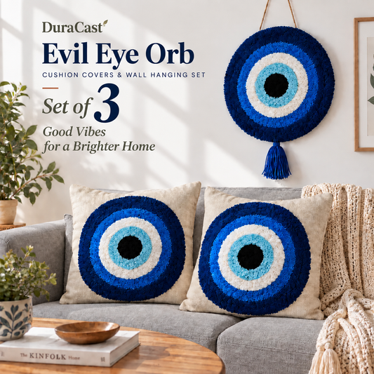 DuraCast® Evil Eye Orb – Tufted Cushion Covers & Wall Hanging Set