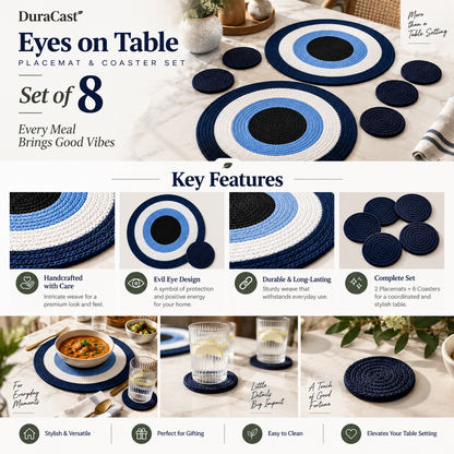 DuraCast® Eyes on Table – Placemat & Coaster Set