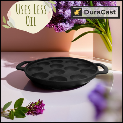 DuraCast Cast Iron Appe/Paniyaram Maker 12 Pit – Traditional Taste, Modern Convenience