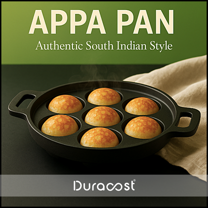 DuraCast® Cast Iron Appe / Paniyaram Maker – 7-Pit & 12-Pit | Traditional Taste, Modern Convenience