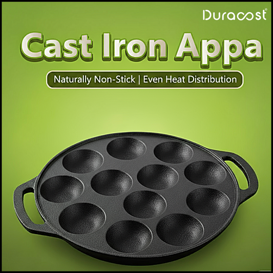 DuraCast® Cast Iron Appe / Paniyaram Maker – 7-Pit & 12-Pit | Traditional Taste, Modern Convenience