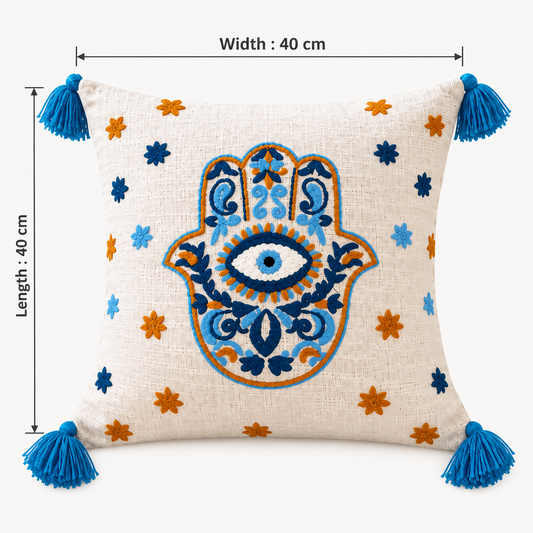 DuraCast Hamsa Cushion Covers – Set of 2 | 16 x 16 Inches