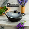 DuraCast India 26 cm Traditional Cast Iron Kadhai - Lightweight & Durable | 4.3 Litres | Pre-Seasoned