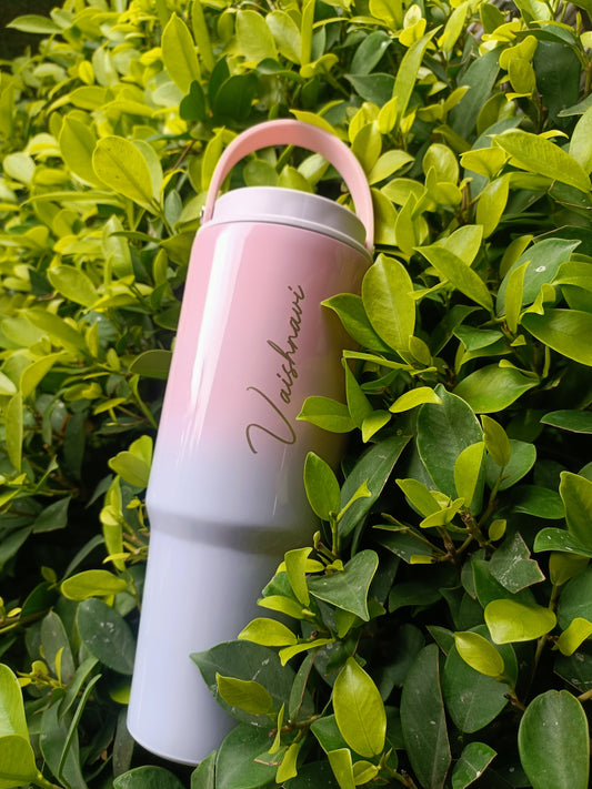DuraSip Oasis Candy – Chic Amber Tumbler with Custom Initials