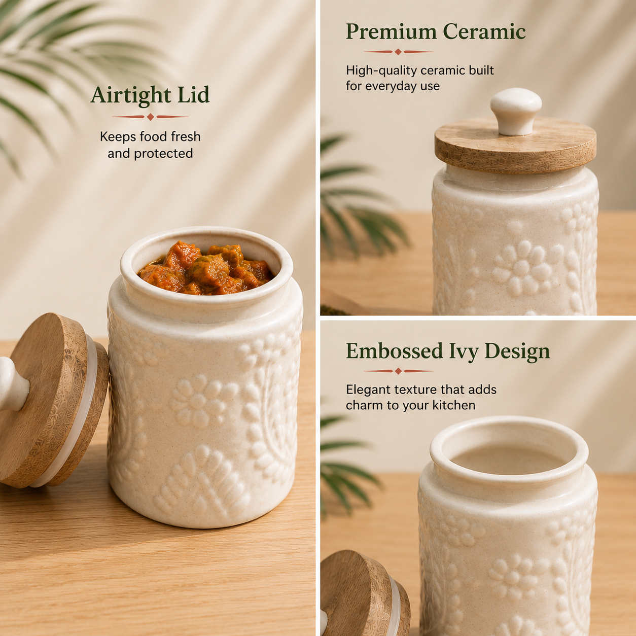 DuraCast® Ivy Ceramic Jars