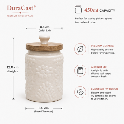 DuraCast® Ivy Ceramic Jars