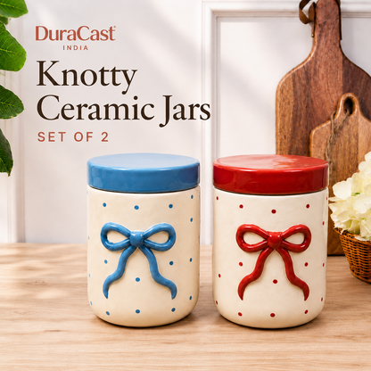 DuraCast® Knotty Ceramic Jars – Set of 2