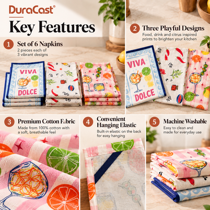 DuraCast Pantry Pop Napkins | Set of 6