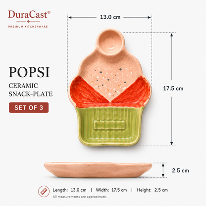 DuraCast® POPSI Ceramic Snack Plate