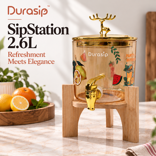 DuraSip™ SipStation – 2.6L Glass Beverage Dispenser
