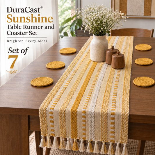 DuraCast® Sunshine Table Runner & Coaster Set