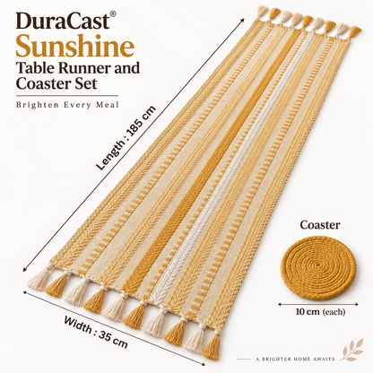 DuraCast® Sunshine Table Runner & Coaster Set