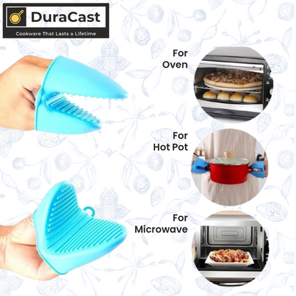 DuraCast 30cm Cast Iron Tawa with Free Silicone Grips – Pre-Seasoned & Perfect for Indian Cooking