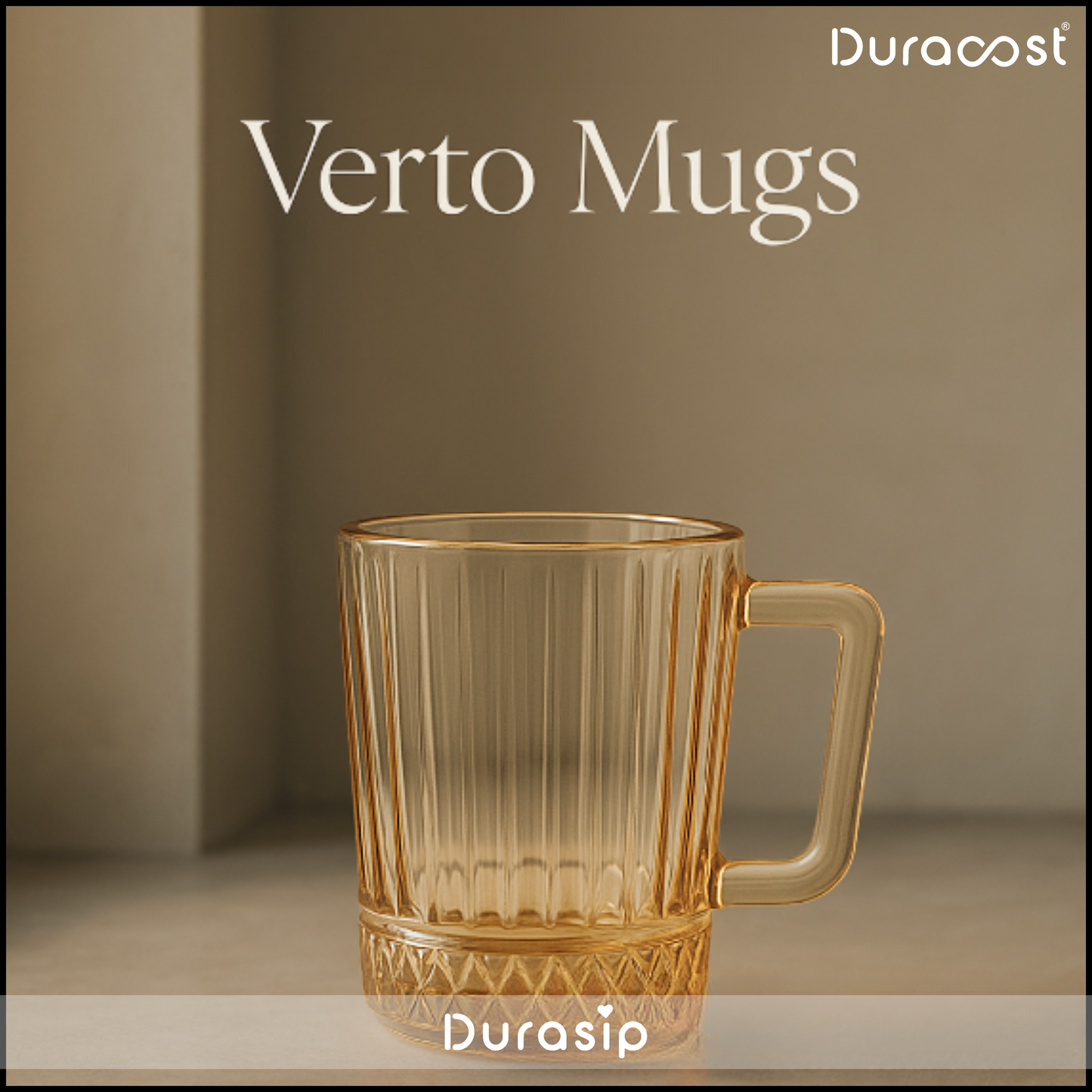 DuraSip™ Verto Mugs – Premium 210 ml Durable Tea Cups for Stylish Everyday Sipping