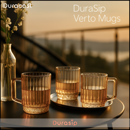 DuraSip™ Verto Mugs – Premium 210 ml Durable Tea Cups for Stylish Everyday Sipping