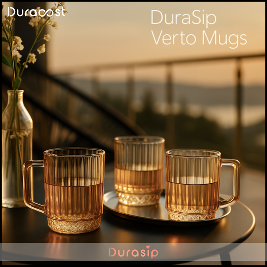 DuraSip™ Verto Mugs – Premium 210 ml Durable Tea Cups for Stylish Everyday Sipping