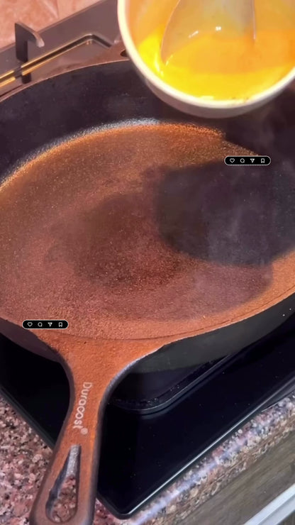 DuraCast® India Cast Iron Skillet: Sear, Saute, and Sizzle with Authentic Flavors | Pre-Seasoned