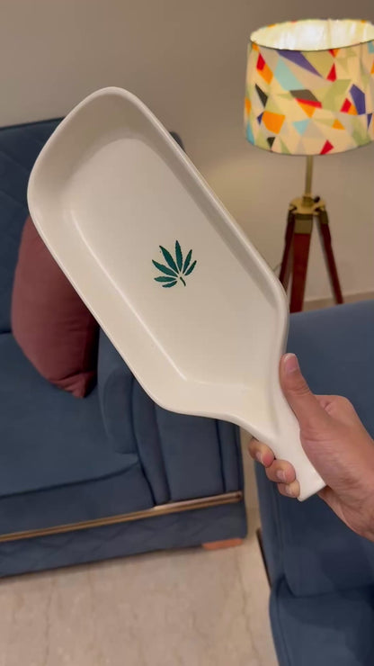 DuraCast® Serava – Premium and Elegant Off-White Serving Platters with Matching Dip Bowls (Set of 4)