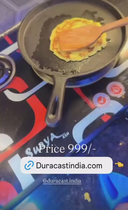 DuraCast 10-Inch Cast Iron Flat Tawa – Precision Cooking with Superior Heat Retention