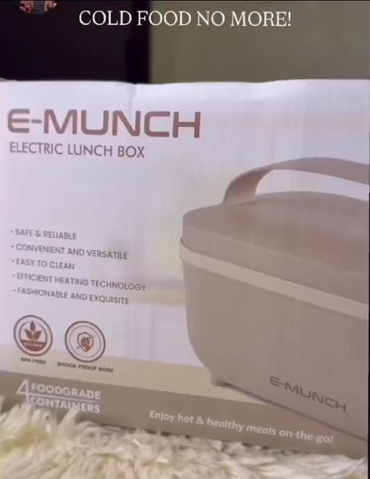 DuraCast® DuraMunch 950ml Electric Lunch Box | Premium Olive Green Heated Tiffin with 4 Bowls (2 Large + 2 Small) | Leak-Proof & Portable Office Lunch Box